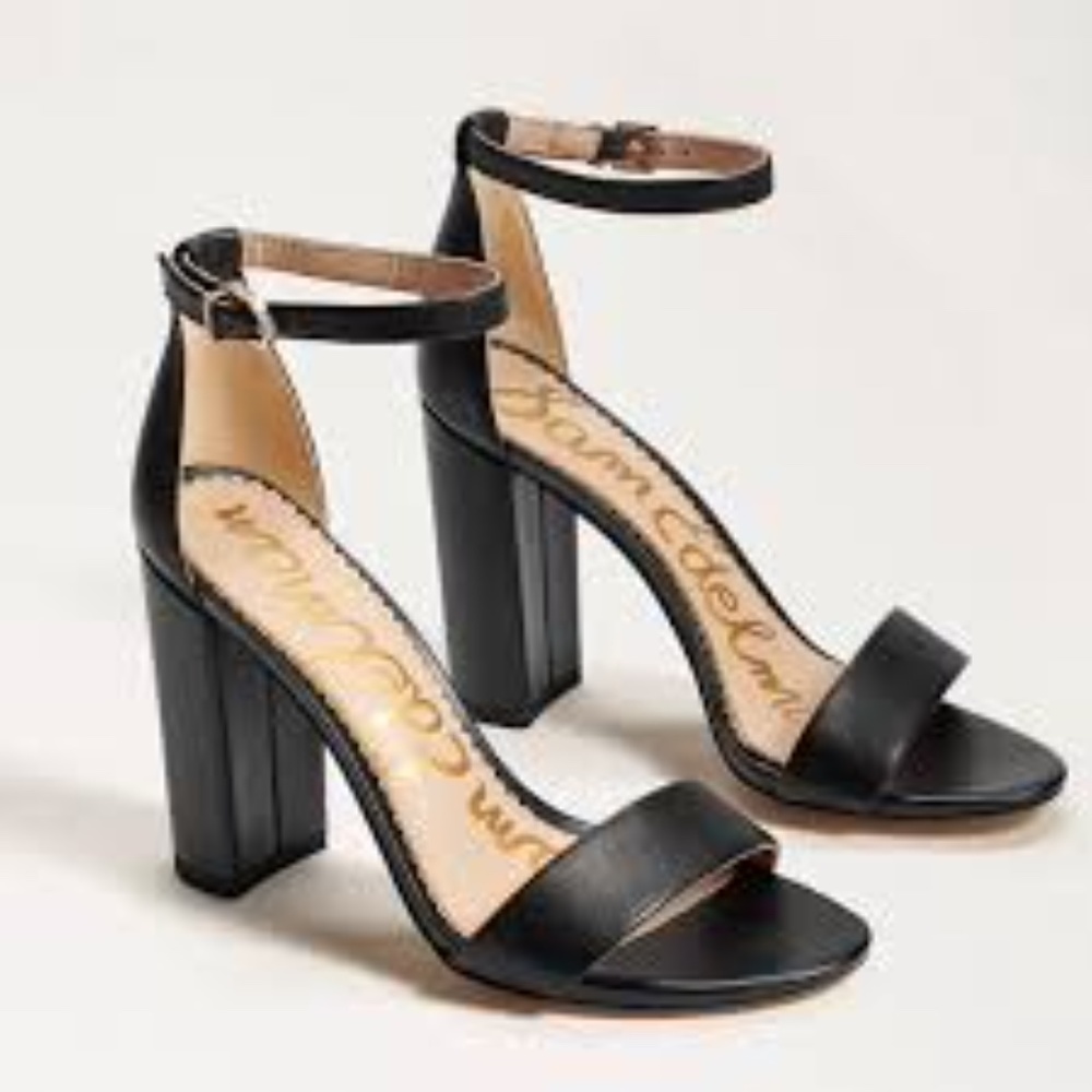 New in Box Black Leather Sam Edelman Heels 8.5 W